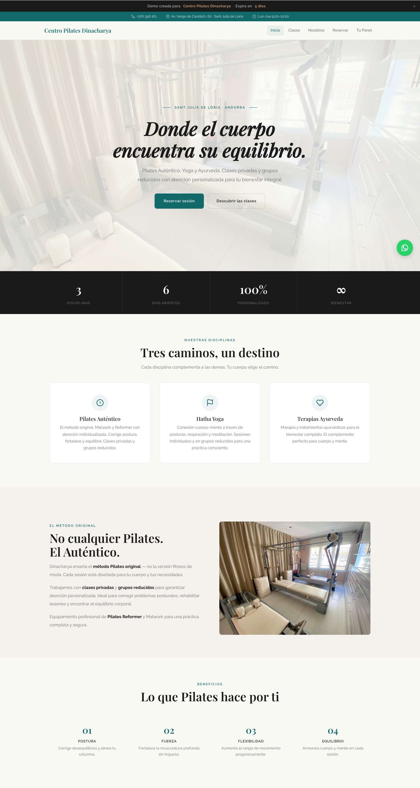 Centro Pilates Dinacharya